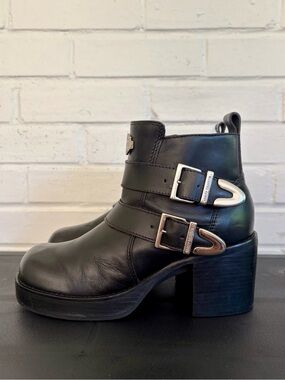 Vintage 90s/00s Women’s Harley Davidson Chunky Platform Boots, SZ 6.5